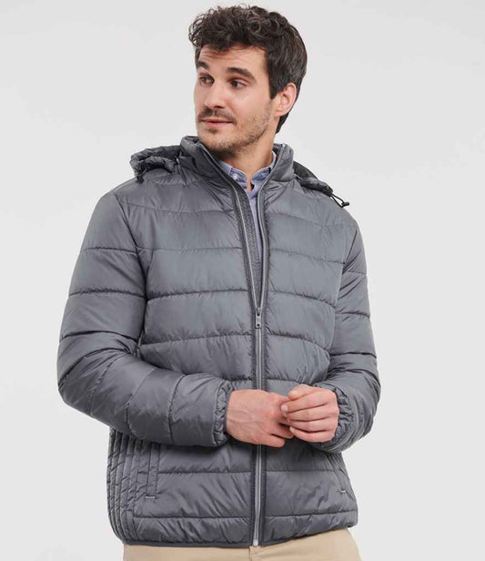 Russell Athletic Hooded Nano Padded Jacket - 440M IRN S
