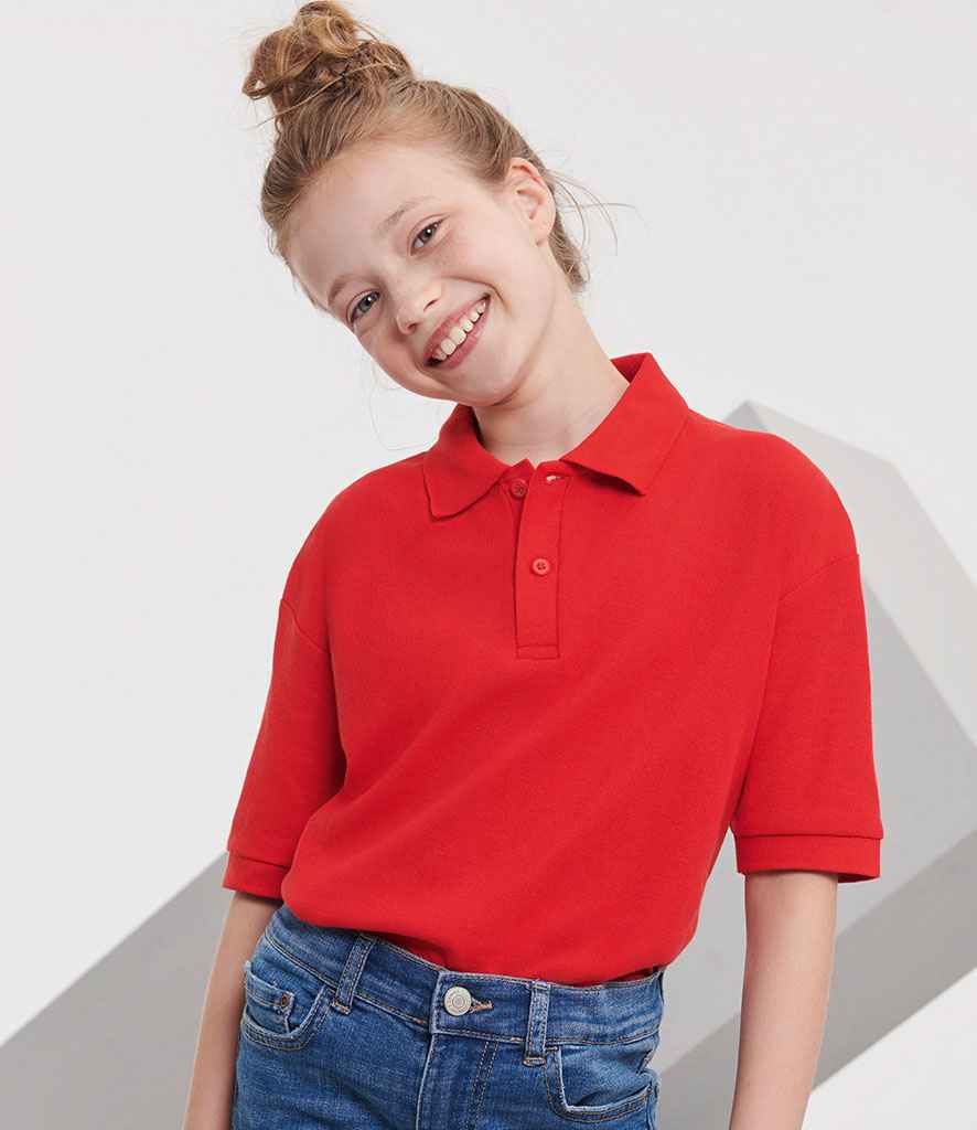 Russell Athletic - Kids Poly/Cotton Piqué Polo Shirt - 539B BRE 1-2