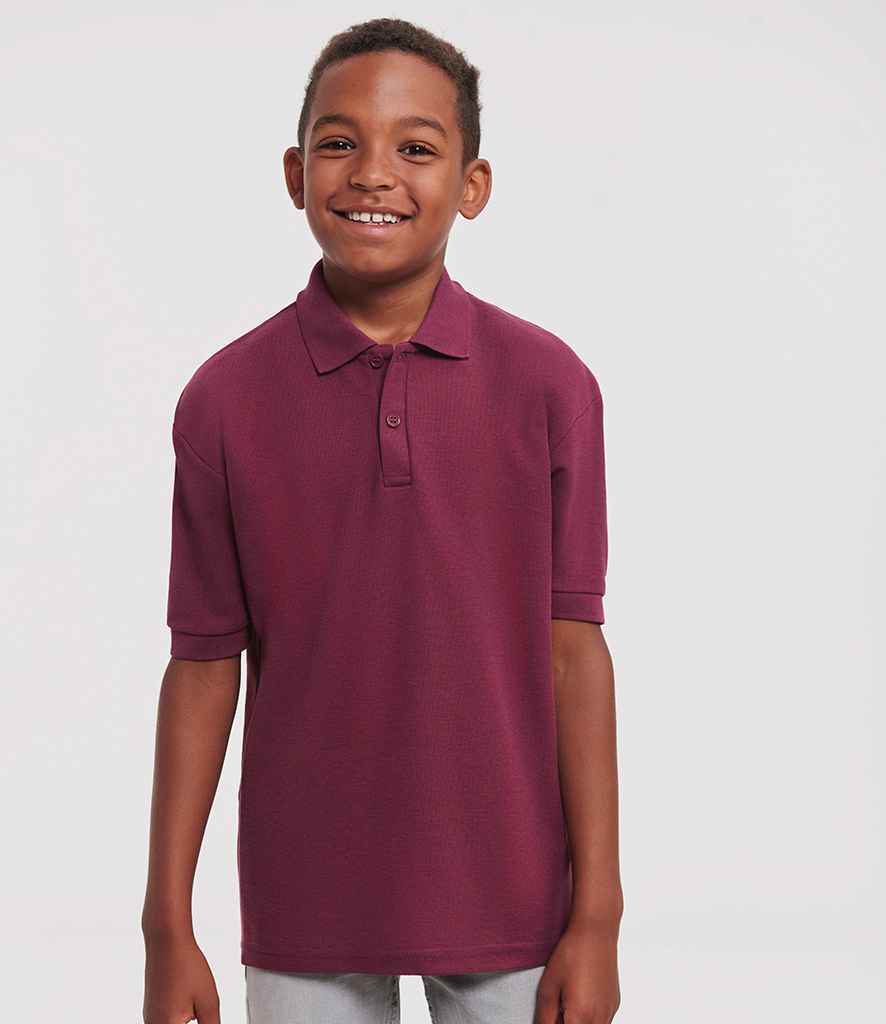 Russell Athletic - Kids Poly/Cotton Piqué Polo Shirt - 539B BUR 1-2
