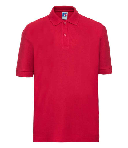 Russell Athletic - Kids Poly/Cotton Piqué Polo Shirt - 539B BLK 1-2