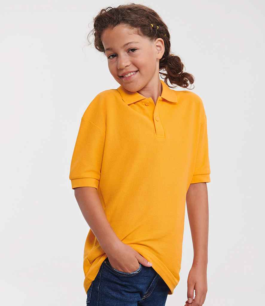 Russell Athletic - Kids Poly/Cotton Piqué Polo Shirt - 539B GOL 1-2