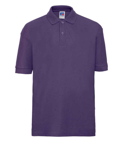 Russell Athletic - Kids Poly/Cotton Piqué Polo Shirt - 539B BLK 1-2