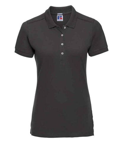Russell Athletic - Ladies Stretch Piqué Polo Shirt - 566F BLK XS