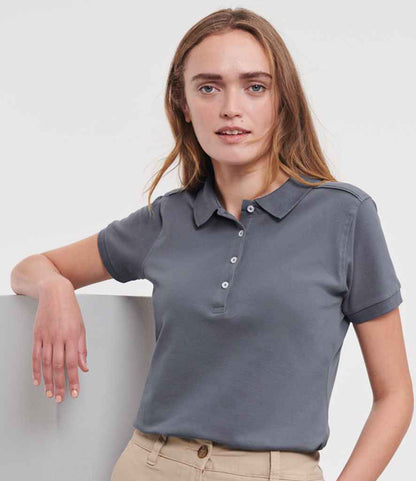 Russell Athletic - Ladies Stretch Piqué Polo Shirt - 566F CVY XS