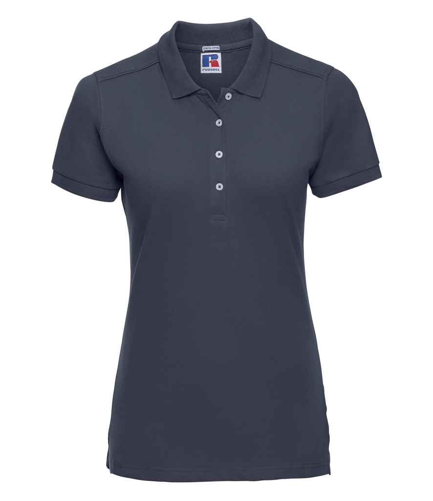 Russell Athletic - Ladies Stretch Piqué Polo Shirt - 566F BLK XS