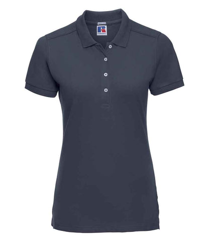 Russell Athletic - Ladies Stretch Piqué Polo Shirt - 566F BLK XS