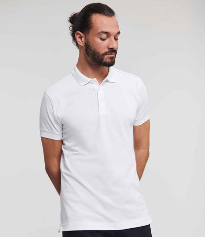 Russell - Stretch Piqué Polo Shirt - 566M WHI S