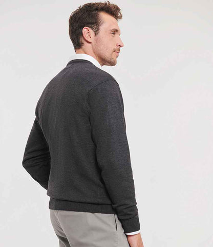 Russell Collection - Cotton Acrylic V Neck Sweater - Pierre Francis