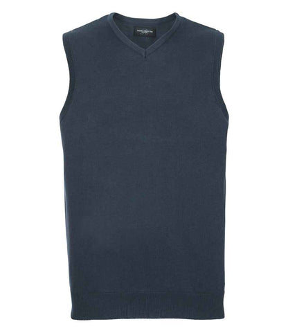 Russell Athletic Collection Sleeveless Cotton Acrylic V Neck Sweater - 716M FNA XXS