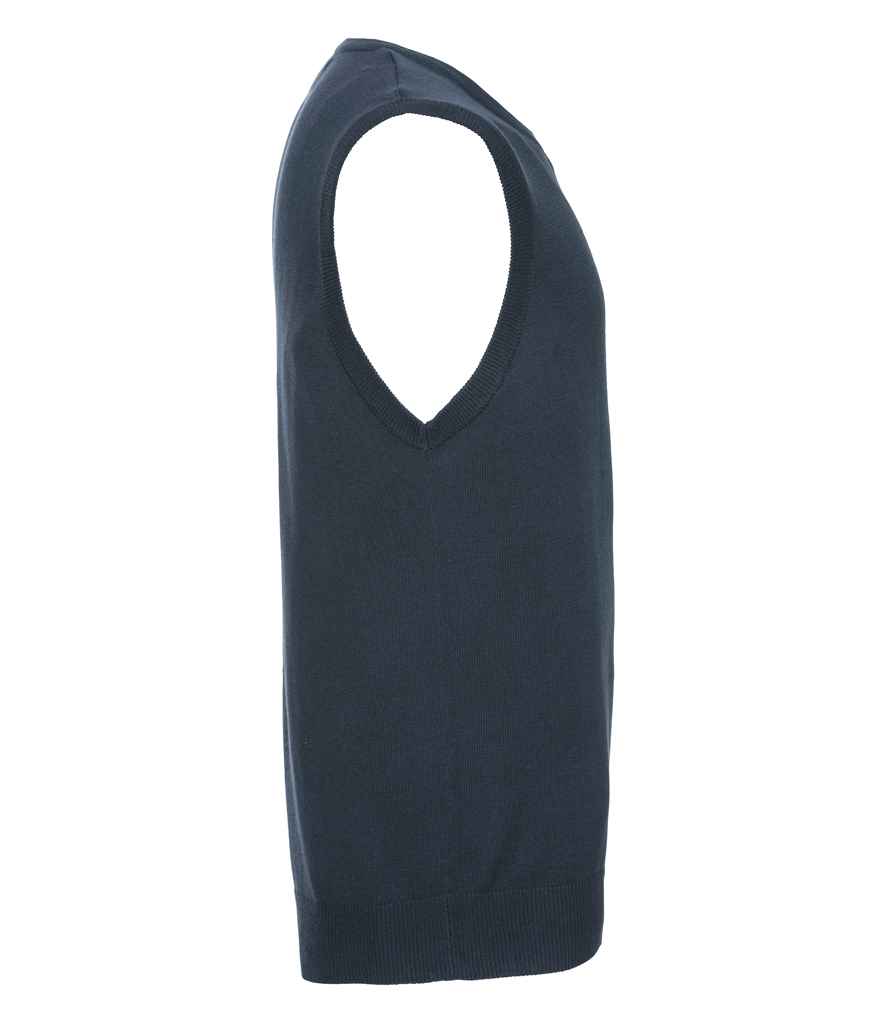 Russell Athletic Collection - Sleeveless Cotton Acrylic V Neck Sweater