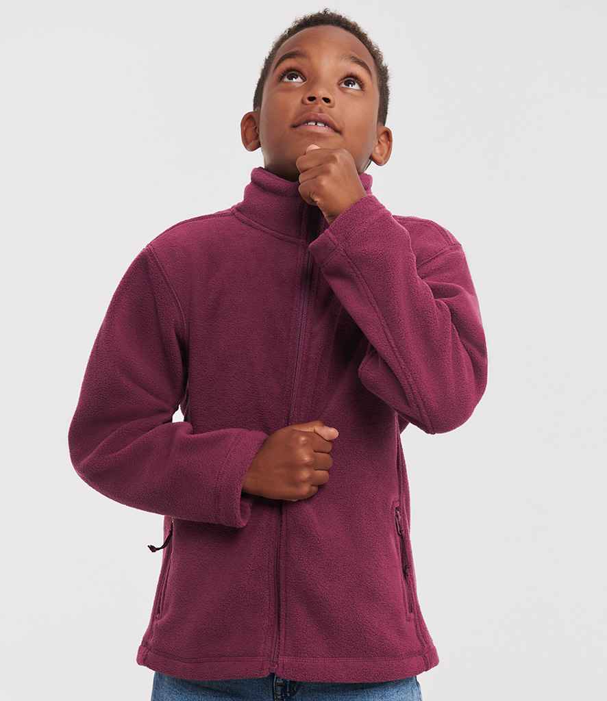 Russell Athletic - Kids Outdoor Fleece Jacket - 870B BUR 3-4