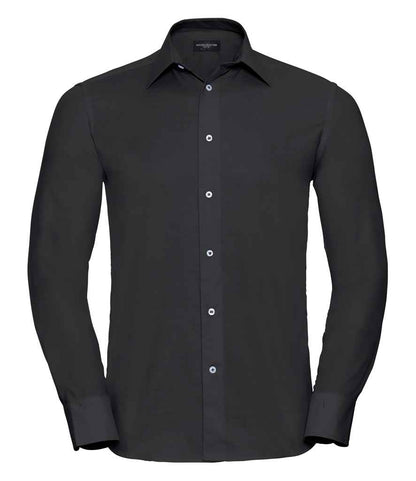Russell Athletic Collection - Long Sleeve Tailored Oxford Shirt - 922M BLK 14.5