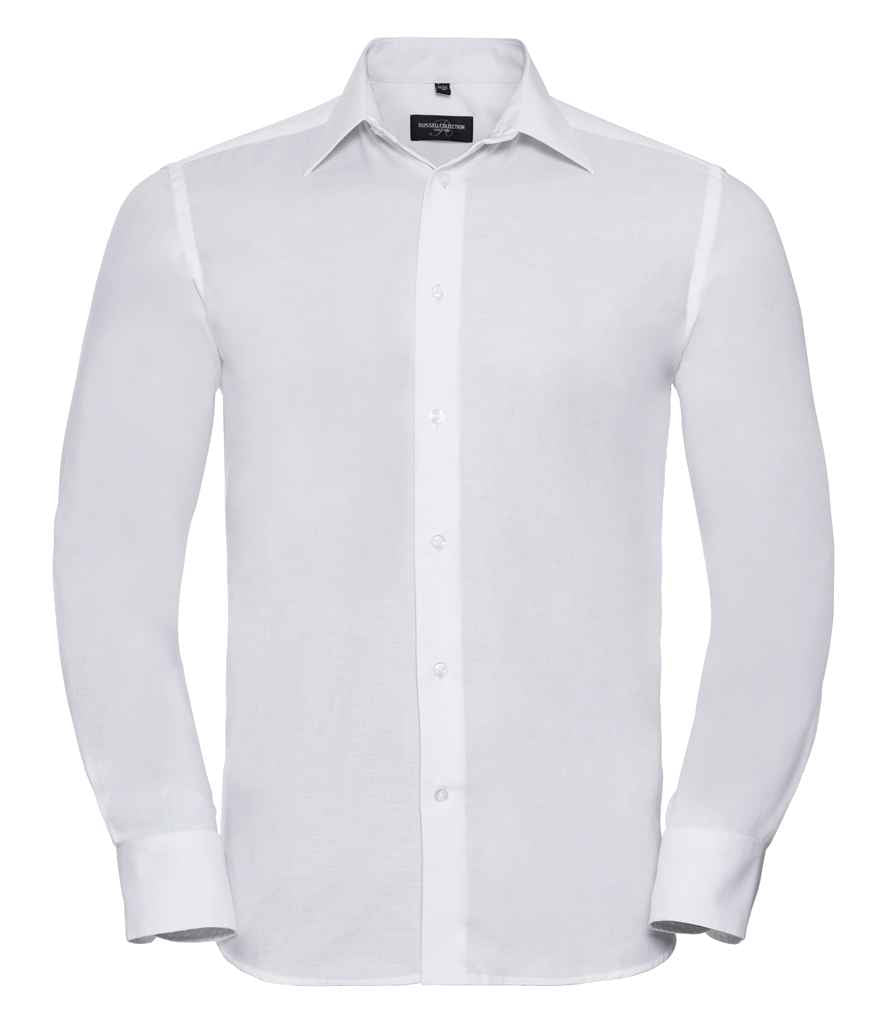 Russell Athletic Collection - Long Sleeve Tailored Oxford Shirt - 922M BLK 14.5