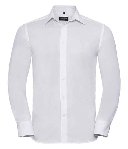 Russell Athletic Collection - Long Sleeve Tailored Oxford Shirt - 922M BLK 14.5