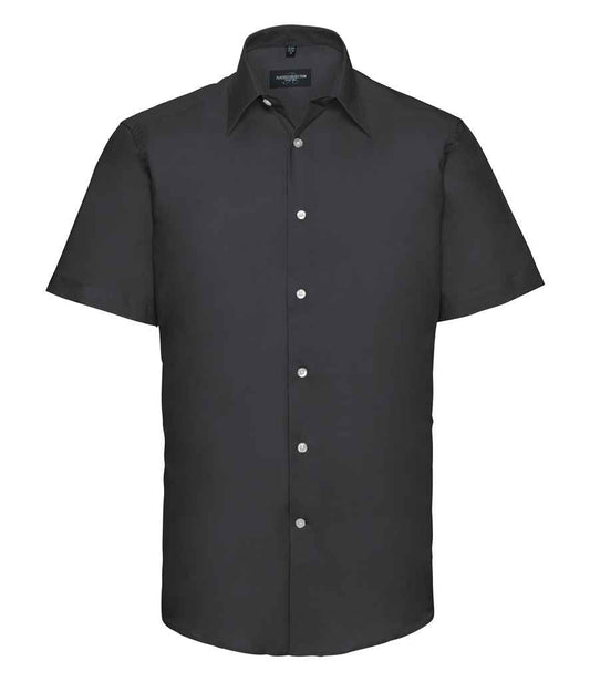 Russell Collection Short Sleeve Tailored Oxford Shirt - Pierre Francis