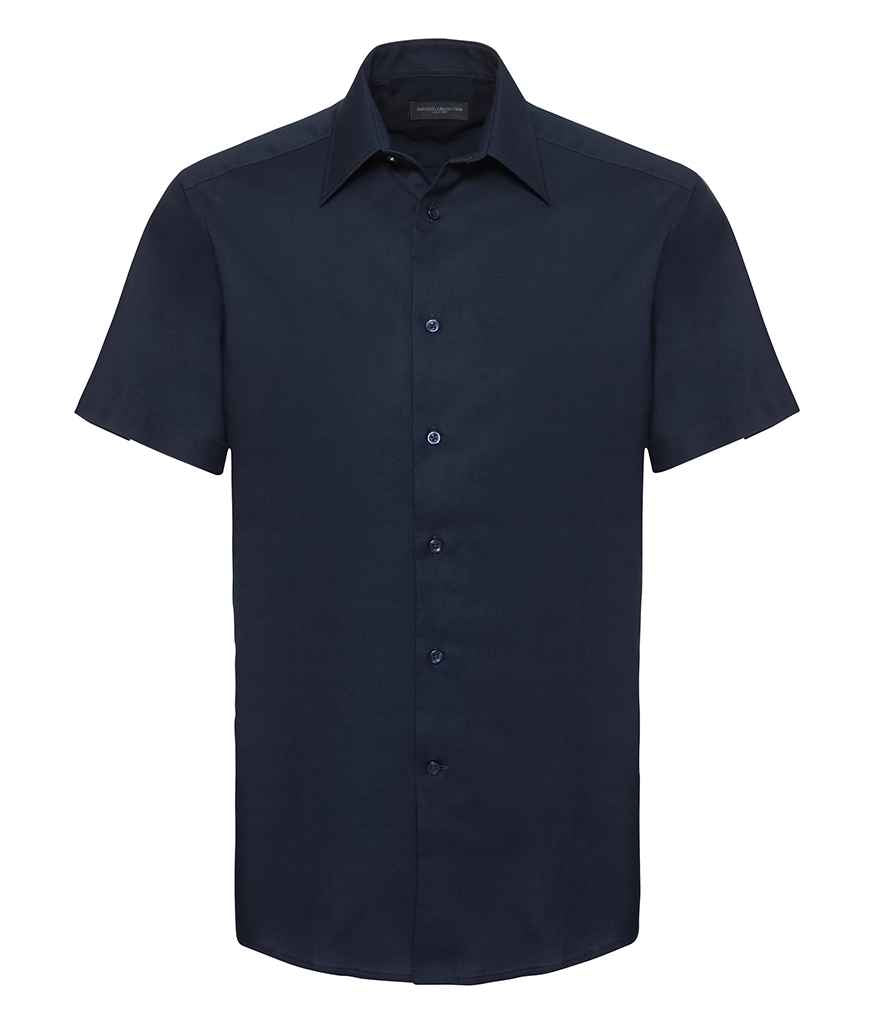 Russell Collection - Short Sleeve Tailored Oxford Shirt - 923M OXB 14.5