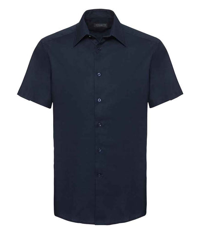 Russell Collection - Short Sleeve Tailored Oxford Shirt - 923M OXB 14.5