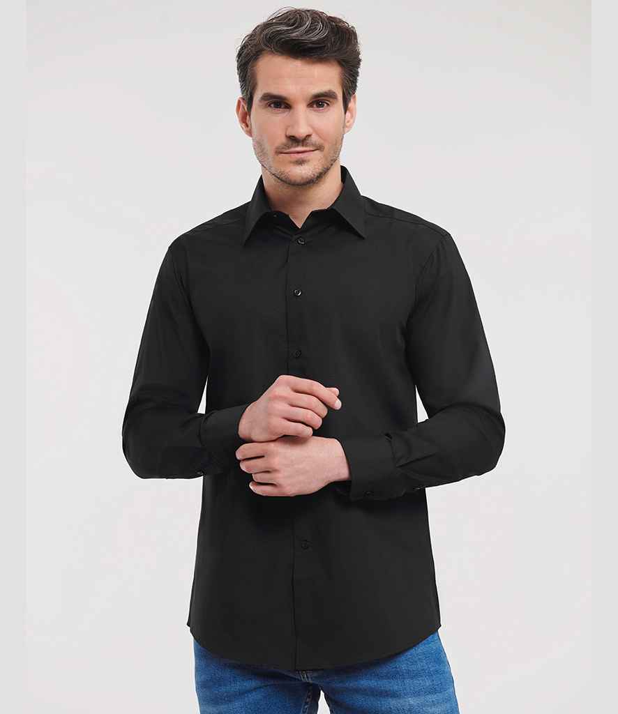 Russell Athletic Collection - Long Sleeve Tailored Poplin Shirt