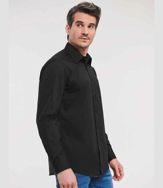 Russell Collection - Long Sleeve Tailored Poplin Shirt - Pierre Francis