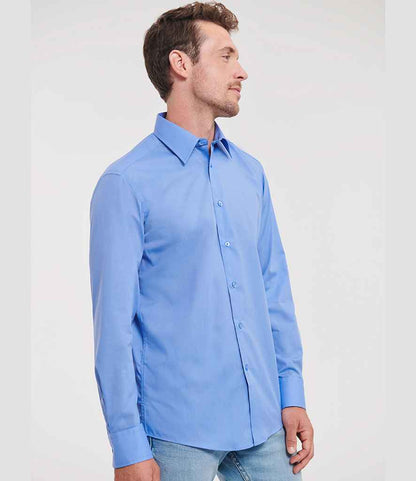 Russell Collection - Long Sleeve Tailored Poplin Shirt - Pierre Francis