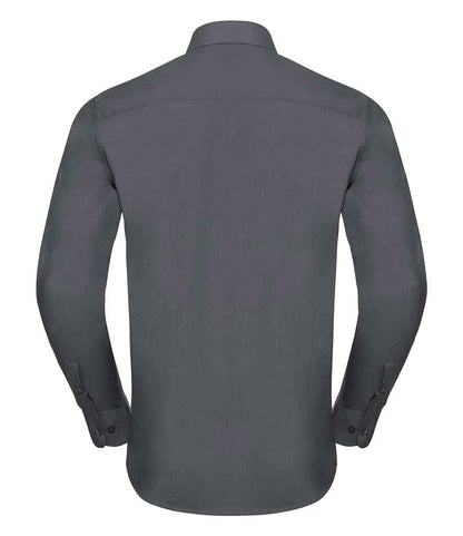 Russell Collection - Long Sleeve Tailored Poplin Shirt - Pierre Francis