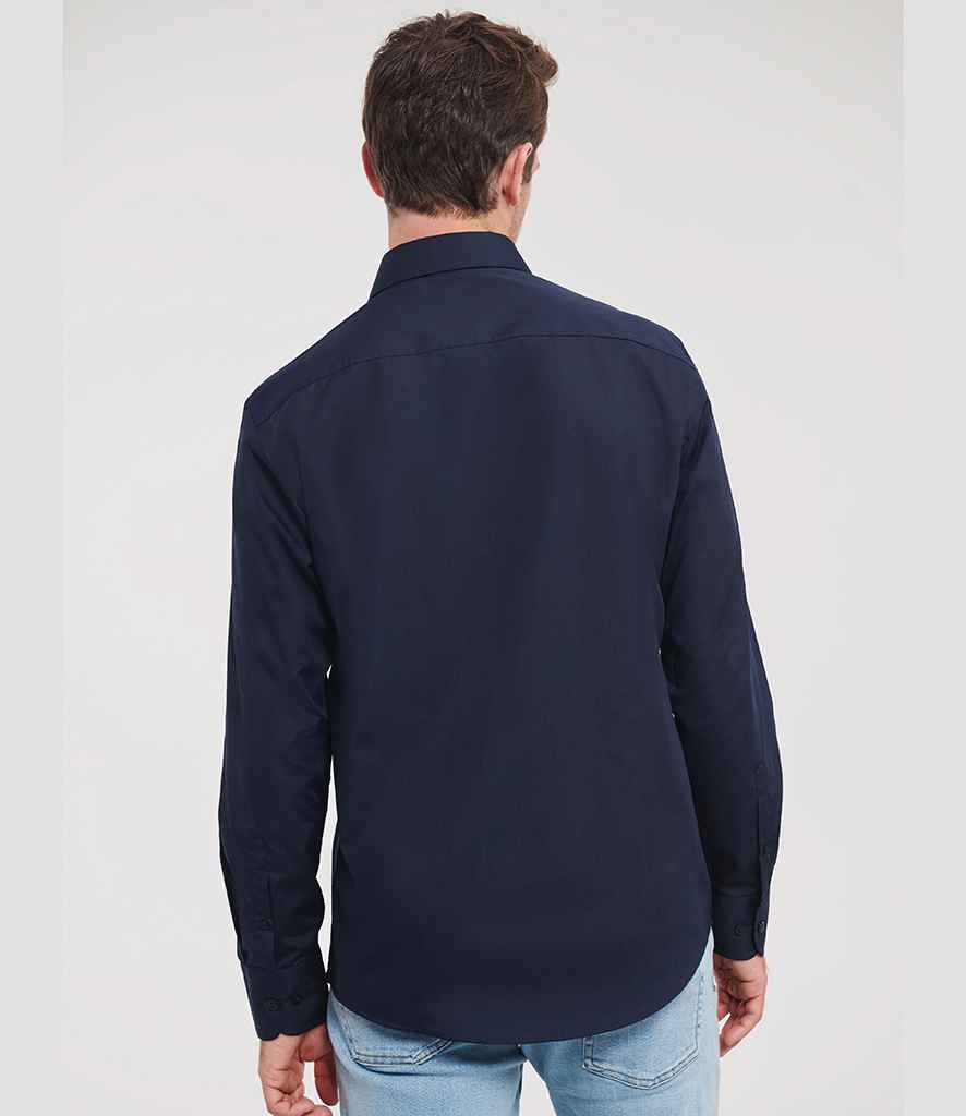 Russell Athletic Collection - Long Sleeve Tailored Poplin Shirt - 924M FNA S