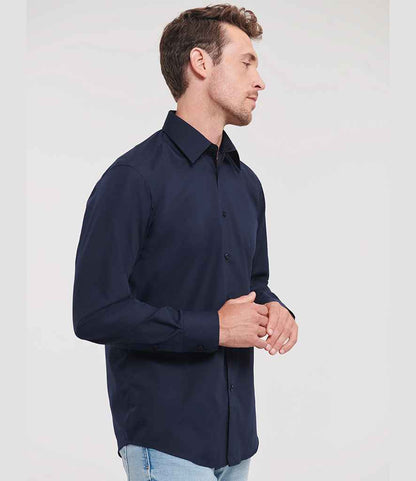 Russell Collection - Long Sleeve Tailored Poplin Shirt - Pierre Francis