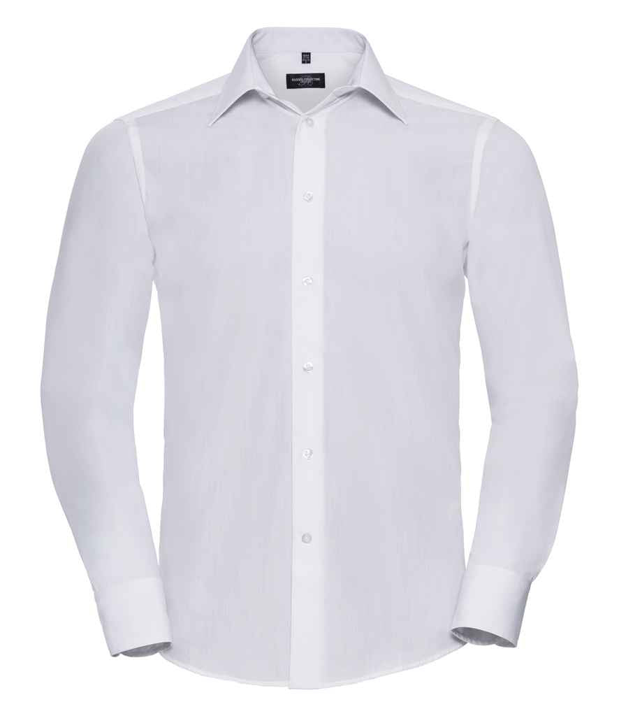 Russell Athletic Collection - Long Sleeve Tailored Poplin Shirt - 924M BLK S