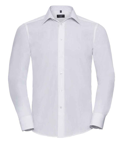 Russell Athletic Collection - Long Sleeve Tailored Poplin Shirt - 924M BLK S