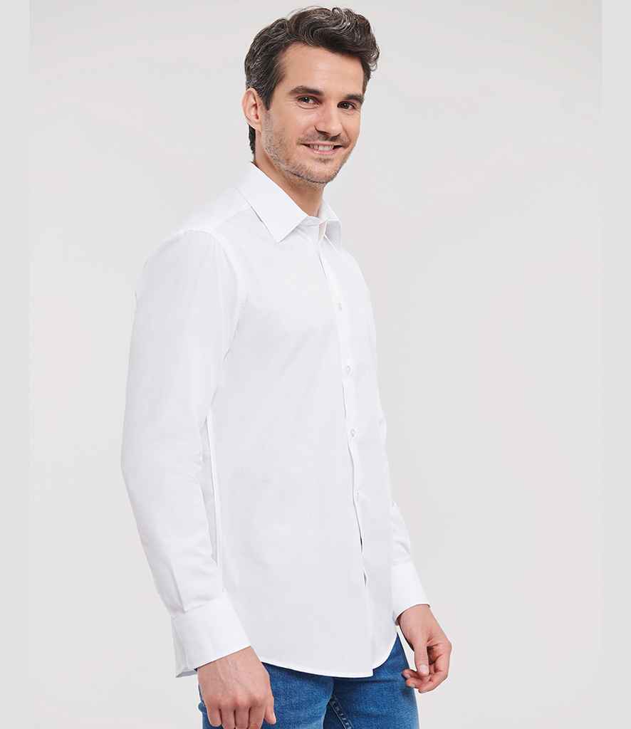 Russell Collection - Long Sleeve Tailored Poplin Shirt - Pierre Francis