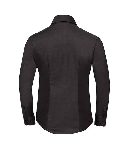 Russell Collection - Ladies Long Sleeve Easy Care Oxford Shirt - Pierre Francis