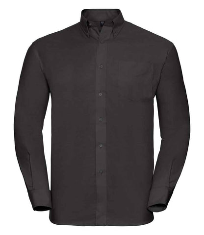 Russell Collection - Long Sleeve Easy Care Oxford Shirt - 932M BLK 14.5