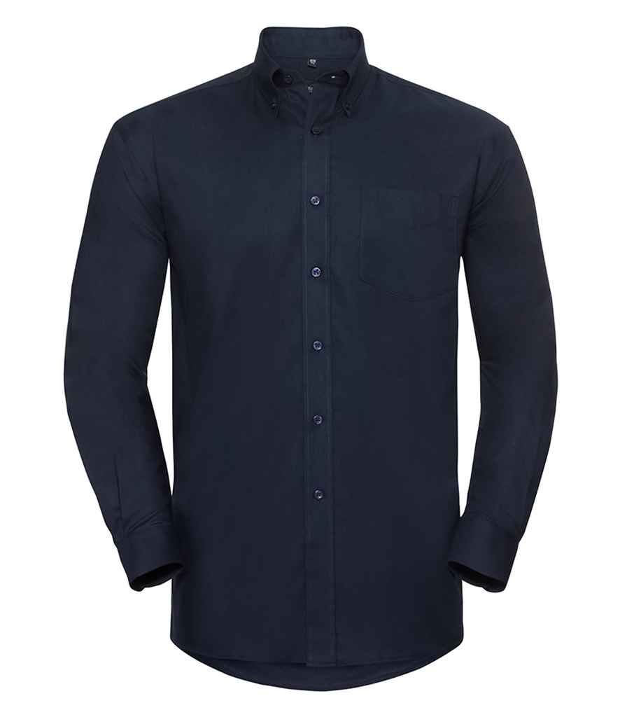 Russell Collection - Long Sleeve Easy Care Oxford Shirt - 932M BLK 14.5