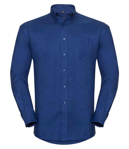 Russell Collection - Long Sleeve Easy Care Oxford Shirt - 932M BLK 14.5