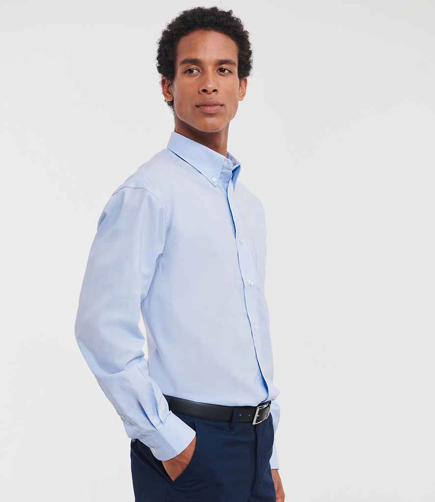Russell Collection - Long Sleeve Easy Care Oxford Shirt - Pierre Francis