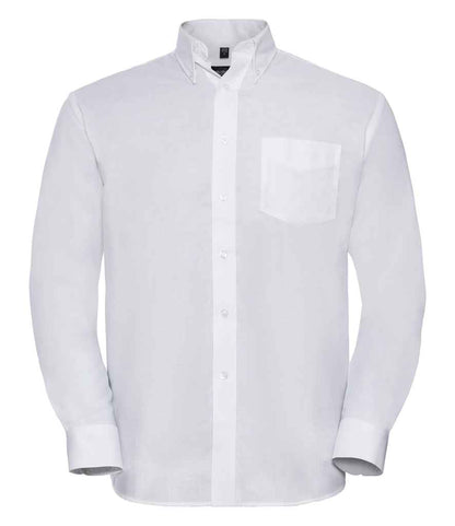 Russell Collection - Long Sleeve Easy Care Oxford Shirt - 932M BLK 14.5