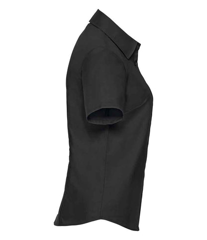 Russell Collection - Ladies Short Sleeve Easy Care Oxford Shirt - Pierre Francis