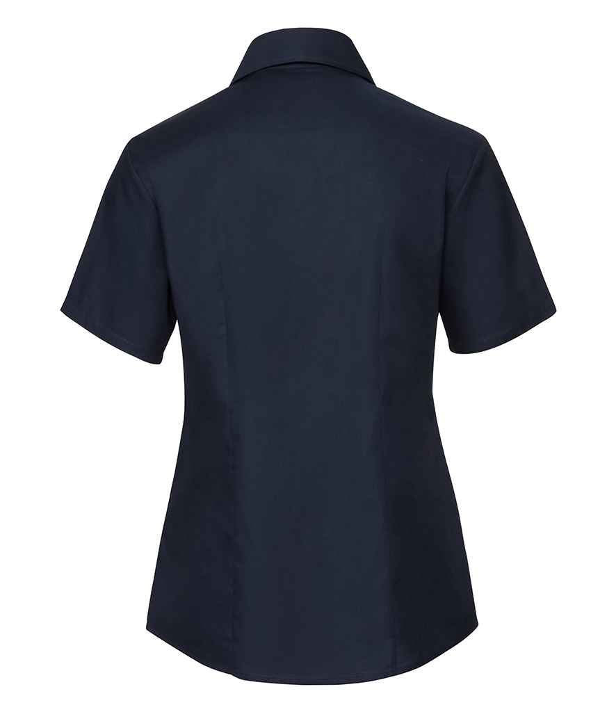 Russell Collection - Ladies Short Sleeve Easy Care Oxford Shirt - Pierre Francis