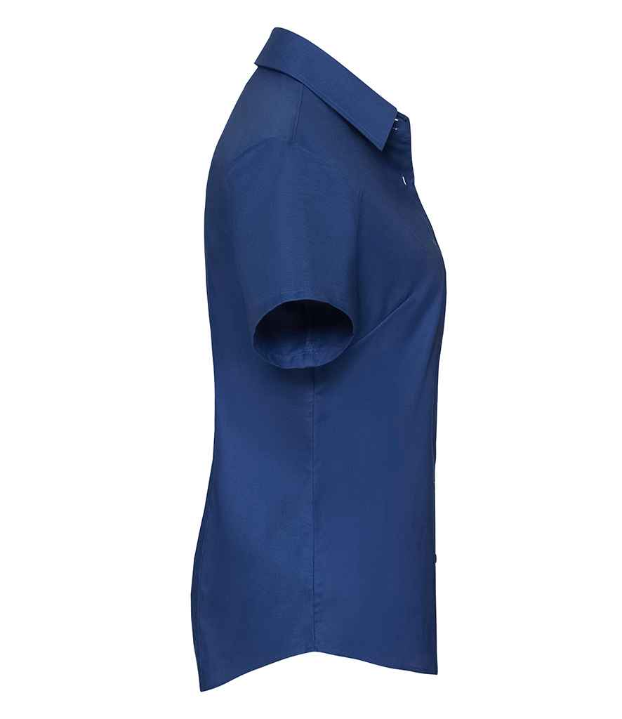 Russell Collection - Ladies Short Sleeve Easy Care Oxford Shirt - Pierre Francis