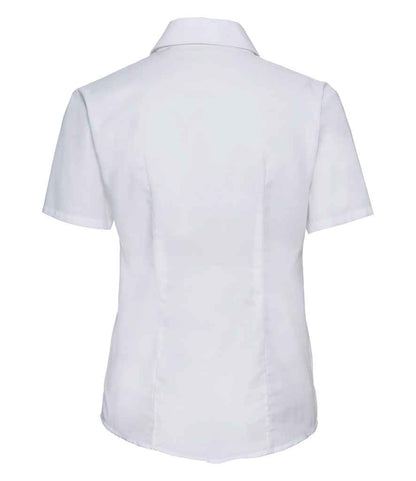 Russell Collection - Ladies Short Sleeve Easy Care Oxford Shirt - Pierre Francis