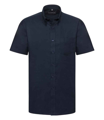 Russell Athletic Collection - Short Sleeve Easy Care Oxford Shirt - 933M BLK 14.5