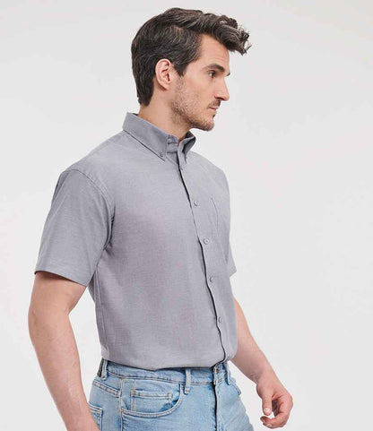 Russell Athletic Collection - Short Sleeve Easy Care Oxford Shirt - 933M SIL 14.5