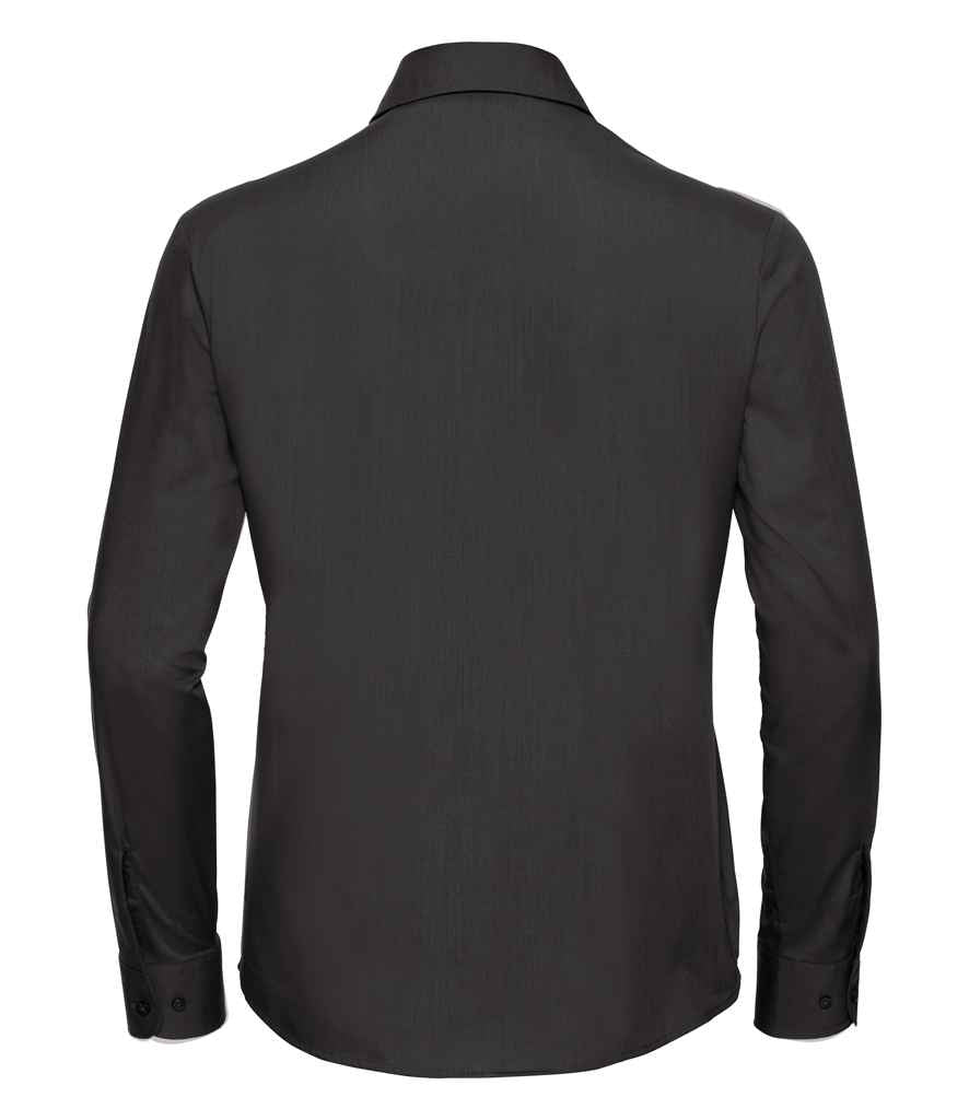 Russell Collection - Ladies Long Sleeve Easy Care Poplin Shirt