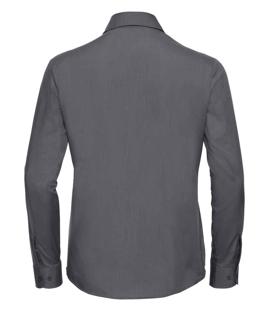 Russell Collection - Ladies Long Sleeve Easy Care Poplin Shirt - Pierre Francis