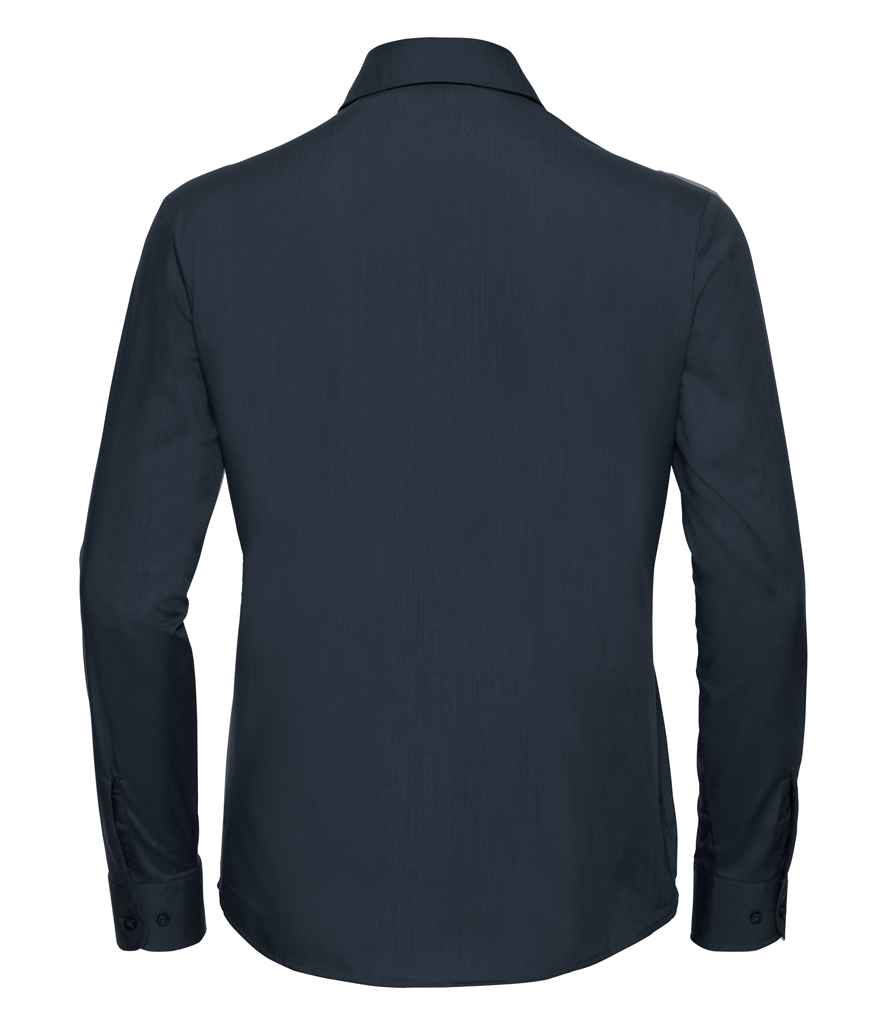 Russell Collection - Ladies Long Sleeve Easy Care Poplin Shirt - Pierre Francis