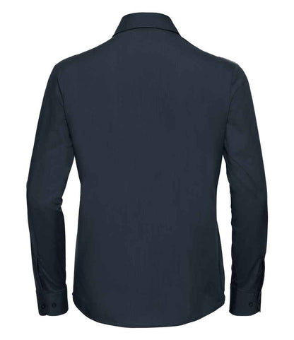 Russell Collection - Ladies Long Sleeve Easy Care Poplin Shirt - Pierre Francis