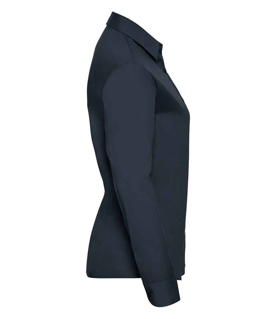 Russell Collection - Ladies Long Sleeve Easy Care Poplin Shirt - Pierre Francis