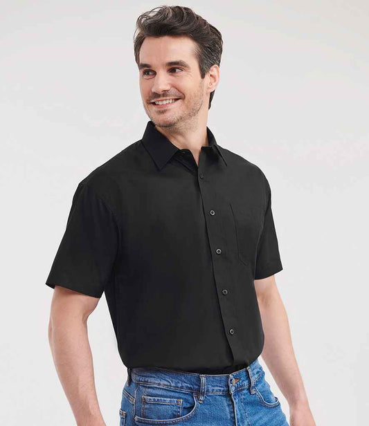 Russell Collection - Short Sleeve Easy Care Poplin Shirt - Pierre Francis