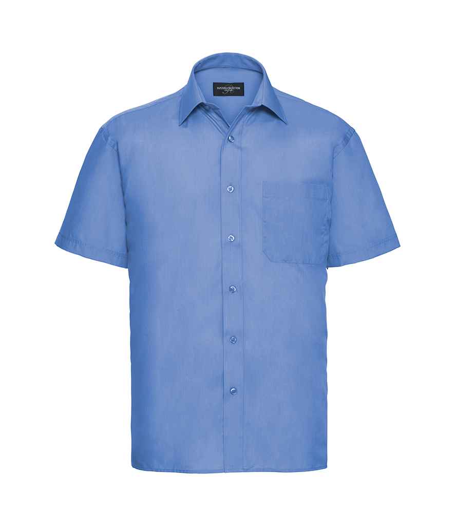 Russell Collection - Short Sleeve Easy Care Poplin Shirt - 935M BLK S