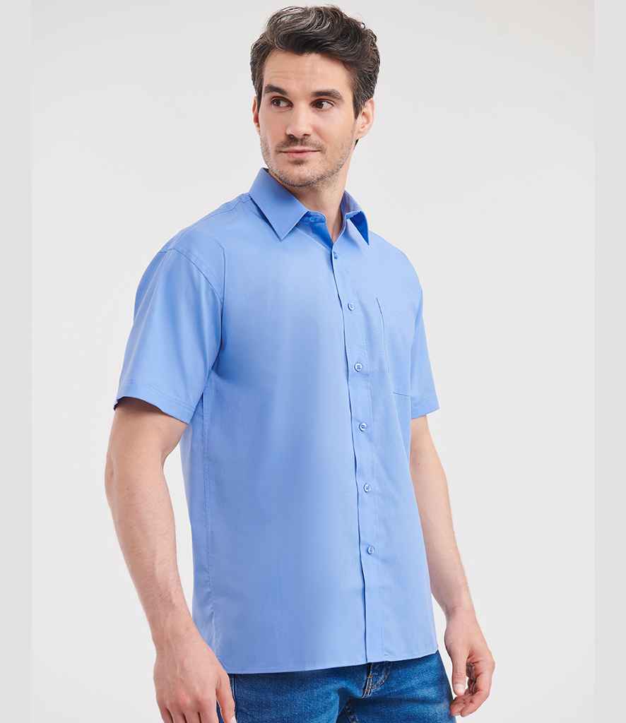 Russell Collection - Short Sleeve Easy Care Poplin Shirt - 935M CBL S